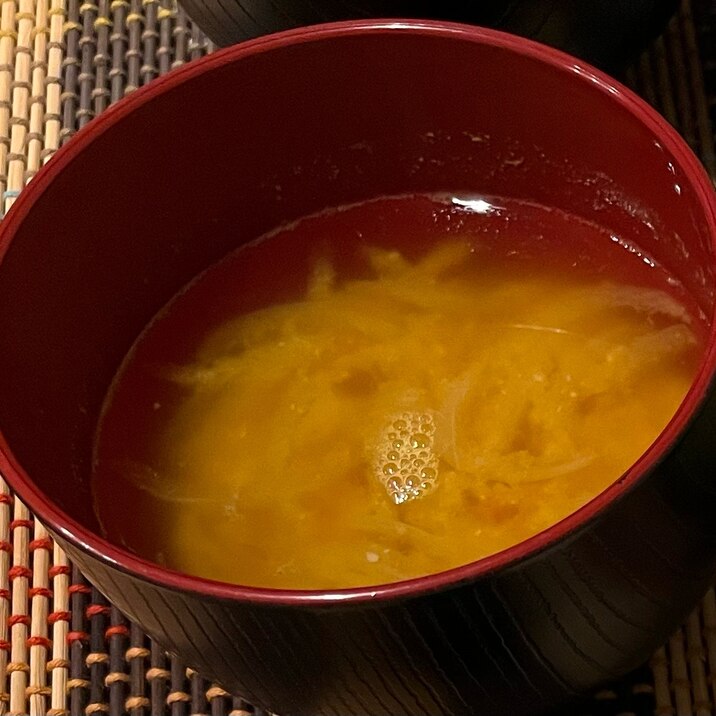 かぼちゃとたまねぎの味噌汁